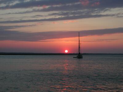 The sunset from Brickhill Bluff